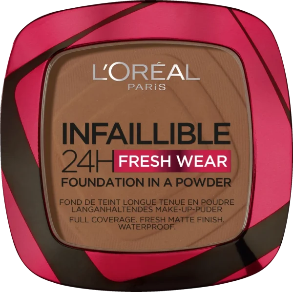 L’Oréal Paris Infaillible 24H Fresh Wear Make-Up-Puder 375 Deep Amber 1