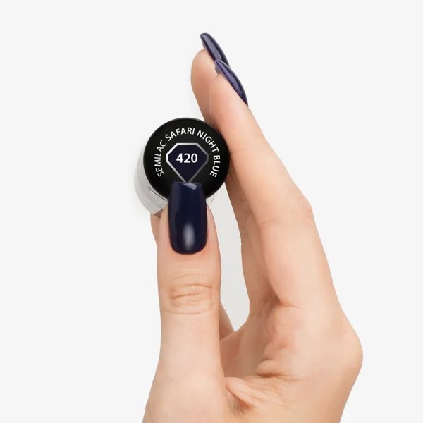 Semilac UV Nagellack 420 Safari Night Blue 3